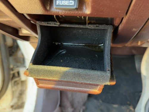 1986-1989 Honda Accord LX Sedan Fuse Cover with Cubby Dash Mauve Red OEM