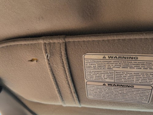 1995-1997 Ford Ranger Driver Left Sun Visor Oem Gray G2