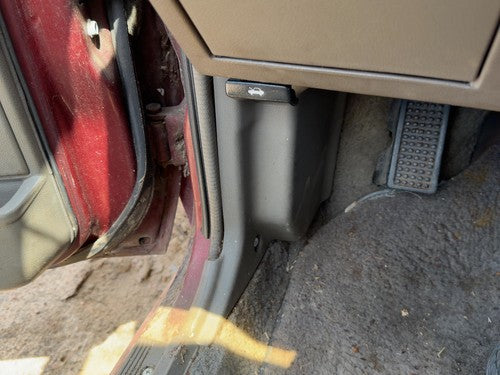 1985-1988 Nissan Maxima Driver Left Lower Kick Trim Panel Oem Gray