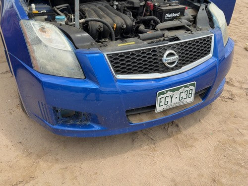 2007-2012 Nissan Sentra Front Bumper Cover Assembly Oem 2.0L Fog Lamps Blue B17