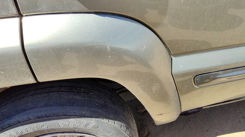 02-04 Liberty Passenger Right Rear Wheel Flare Moulding From Door Back Khaki Pjc