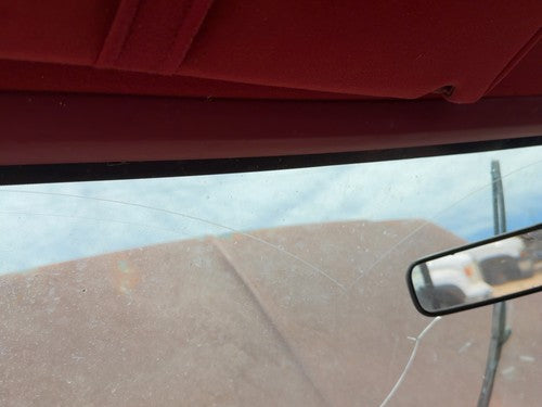 1987-1991 Ford F150 Pickup Upper Windshield Header Trim Panel OEM Red