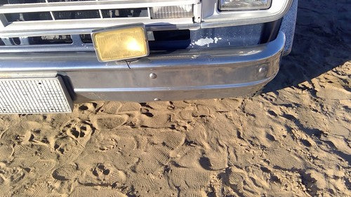 1978-1991 Chevy G20 Van Chrome Front Bumper With Brackets Oem 00464364