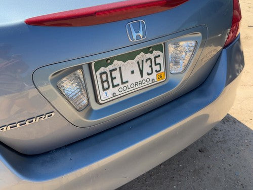 06-07 Accord License Plate Trim Surround Tail Trunk Finish Sedan Cool Blue B542M