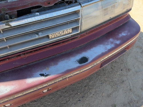 1987-1988 Nissan Maxima Trim Strip Below Front Grille Assembly Oem Gxe Red