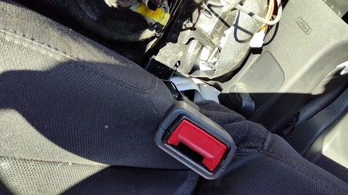 13-19 Police Interceptor Driver Left Front Seat Belt Buckle Receiver Black 9W