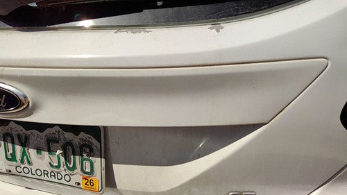 14 Focus Ford Focus License Plate Trim Surround Panel Tail Trunk Finish White Yz
