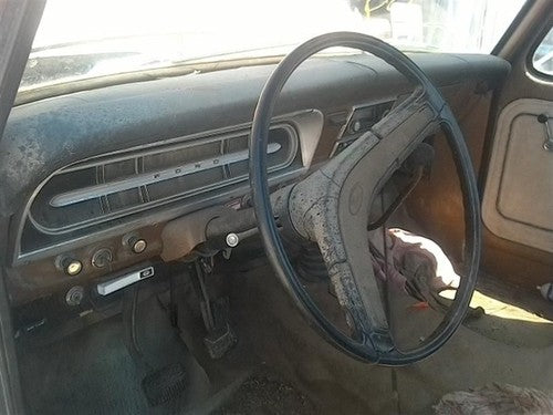 1972 F250 Pickup Left Front Seat Belt Retractor Male End Tan Driver Side Floor
