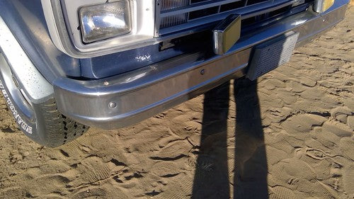 1978-1991 Chevy G20 Van Chrome Front Bumper With Brackets Oem 00464364