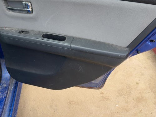 11-12 Sentra Passenger Right Rear Door Trim Panel With Switches Back Charcoal X