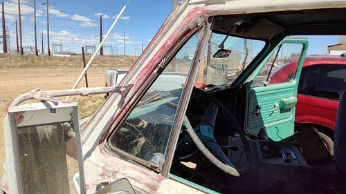 71-79 Van G20 Driver Left Front Vent Window Small Door Glass With Frame Oem