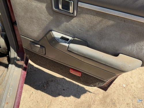 85-88 Nissan Maxima Passenger Right Rear Door Trim Panel With Switches Back Gray