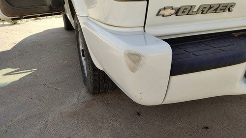 1998-2000 S10 Blazer Driver Left Rear Bumper End Cap Oem White 50U 12472169
