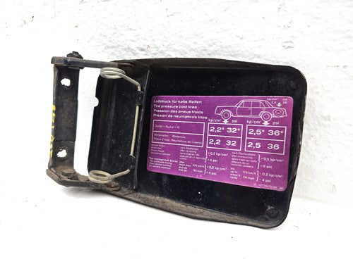 1972-1989 Mercedes 450Sl 107 Fuel Tank Door With Hinge Gas Lid Oem Filler Black