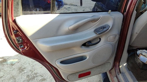 97-99 Expedition Driver Left Rear Inside Door Trim Panel With Switches Back Gray