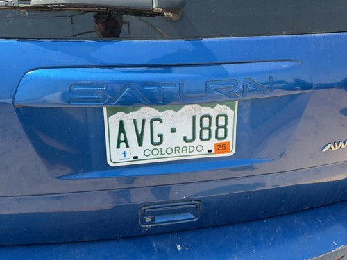 02-07 Vue Redline License Plate Trim Surround Tail Trunk Finish Pacific Blue 91U