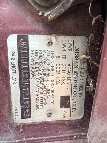 1987 Nissan Maxima Windshield Wiper Transmission Linkage Oem 2884215E00