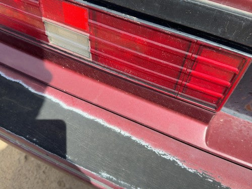 86-88 Maxima License Plate Trim Surround Panel Oem Tail Trunk Finish Sdn Red