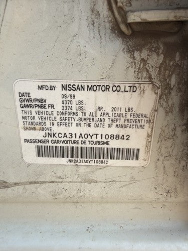 00-02 Infiniti I30 I35 Passenger Right Heater AC Vent with Slide-Out Cup Holder