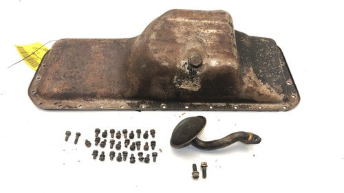 70-71 Nissan 240Z Engine Oil Pan With Good Drain Plug Bolts Hardware Pickup Tube
