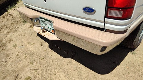 1991-1994 Ford Explorer Rear Bumper Assembly With Brackets Oem White F2tz17906j