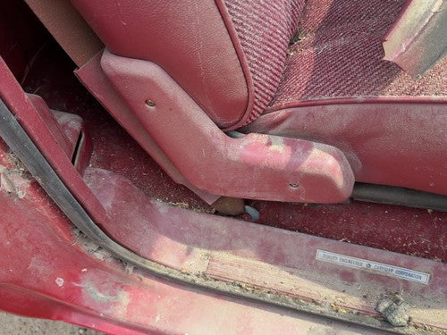 1991-1993 Dodge Dakota Passenger Right Side Seat Trim Panel Oem Red