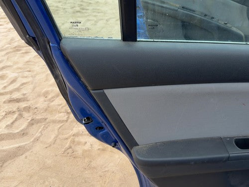 11-12 Sentra Driver Left Rear Door Trim Panel With Switches Back Charcoal X