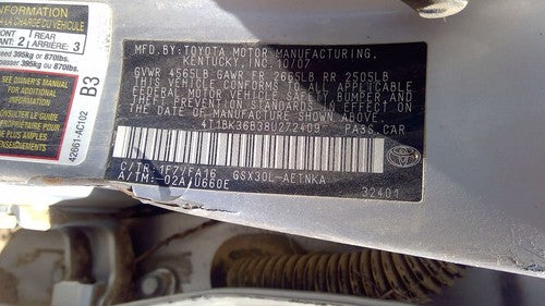 2005-2018 Toyota Avalon Right Valve Cover Oem 1120131250
