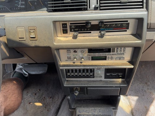 1987-1988 Nissan Maxima Trim Bezel Around Radio Surround Dash Panel Oem Gray