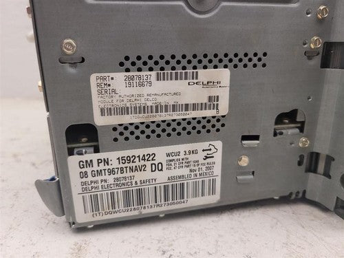 2008 Buick Enclave Audio Equipment Radio Opt Uzr 0 Oem Factory Stereo 15921422