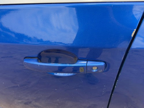 07-12 Sentra Driver Left Front Outside Door Handle Conventional Ignition Blue B1