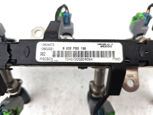 08-12 Malibu Complete Fuel Rail With Injectors Set With Wiring Harness Oem 3.6L