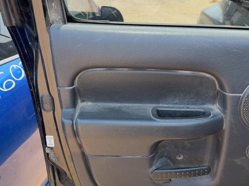 02-05 Ram 1500 Driver Left Rear Door Trim Panel Switches Back Dark Gray V9Dv