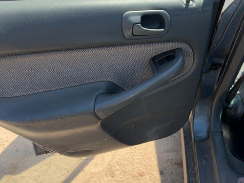 1996-1998 Honda Civic Driver Left Rear Door Trim Panel With Switches Back Gray F
