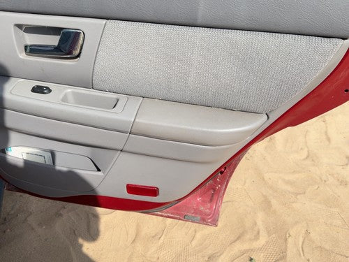 00-02 Ford Taurus Passenger Right Rear Door Trim Panel With Switches Back Gray