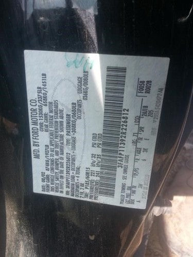 2001-2002 Ford Escort Engine Ecm Electronic Control Module Ecu Computer