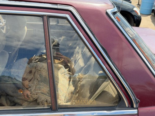 85-88 Nissan Maxima Driver Left Rear Vent Window Back Door Glass With Frame Oem