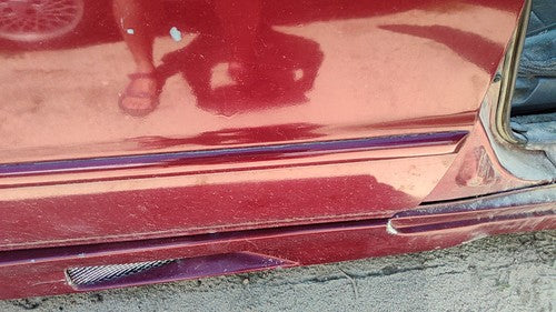94-96 Honda Accord Passenger Right Rear Moulding From Door Back Trim Strip Red