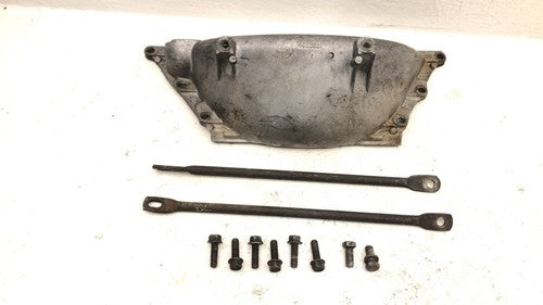 1984 Chevy K20 Transmission Dust Inspection Cover Shield Bolts Hardware Brace