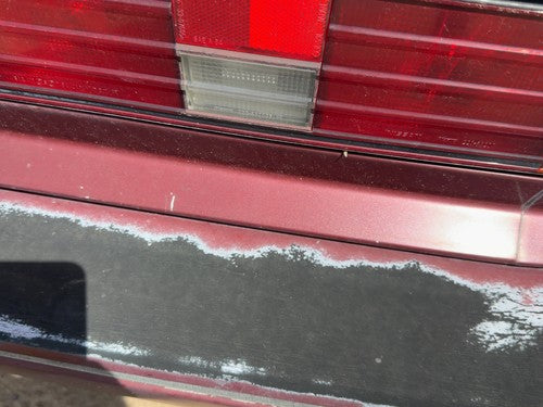 86-88 Maxima License Plate Trim Surround Panel Oem Tail Trunk Finish Sdn Red
