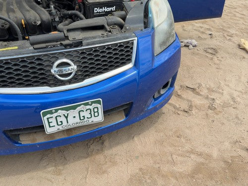 2007-2012 Nissan Sentra Front Bumper Cover Assembly Oem 2.0L Fog Lamps Blue B17