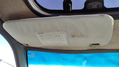 1990-1995 Nissan Pathfinder Driver Left Sun Visor Oem Gray