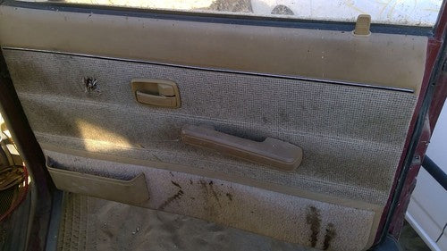 81-87 Isuzu Pup Pickup Passenger Right Front Inside Door Trim Panel Only Brown