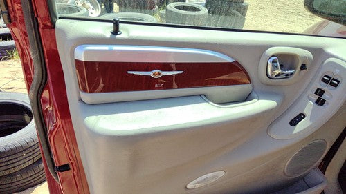 06-07 Town Country Driver Left Front Door Trim Panel With Master Switch Khaki J1