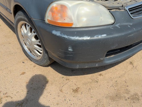 1996-1998 Honda Civic Front Bumper Cover Assembly Oem Blue B-73M 4802120