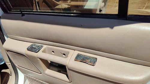 1993 Explorer Passenger Right Rear Inside Door Trim Panel With Switches Back Tan
