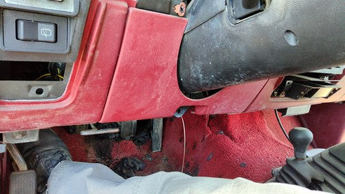 1989-1990 Ford Bronco 2 Lower Dash Under Column Knee Bolster Trim Panel Oem Red