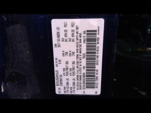 2002 Dodge Ram 1500 Brake And Gas Pedal Assembly Oem
