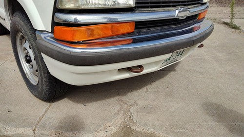 1998-2005 S10 Blazer Front Bumper Assembly With Brackets Oem White 50U 15094048