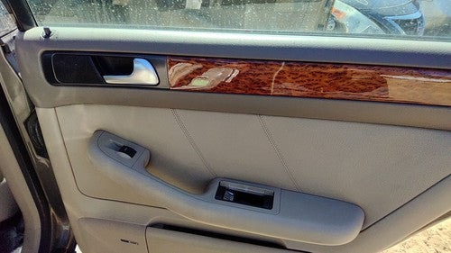 2002-2004 Audi A6 Passenger Right Rear Door Trim Panel With Switches Back Tan